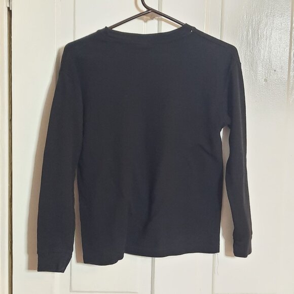 Waffle Knit HOOPS BASKETBALL Long Sleeve Graphic Tee, Championship Gold, Layers - Picture 2 of 7